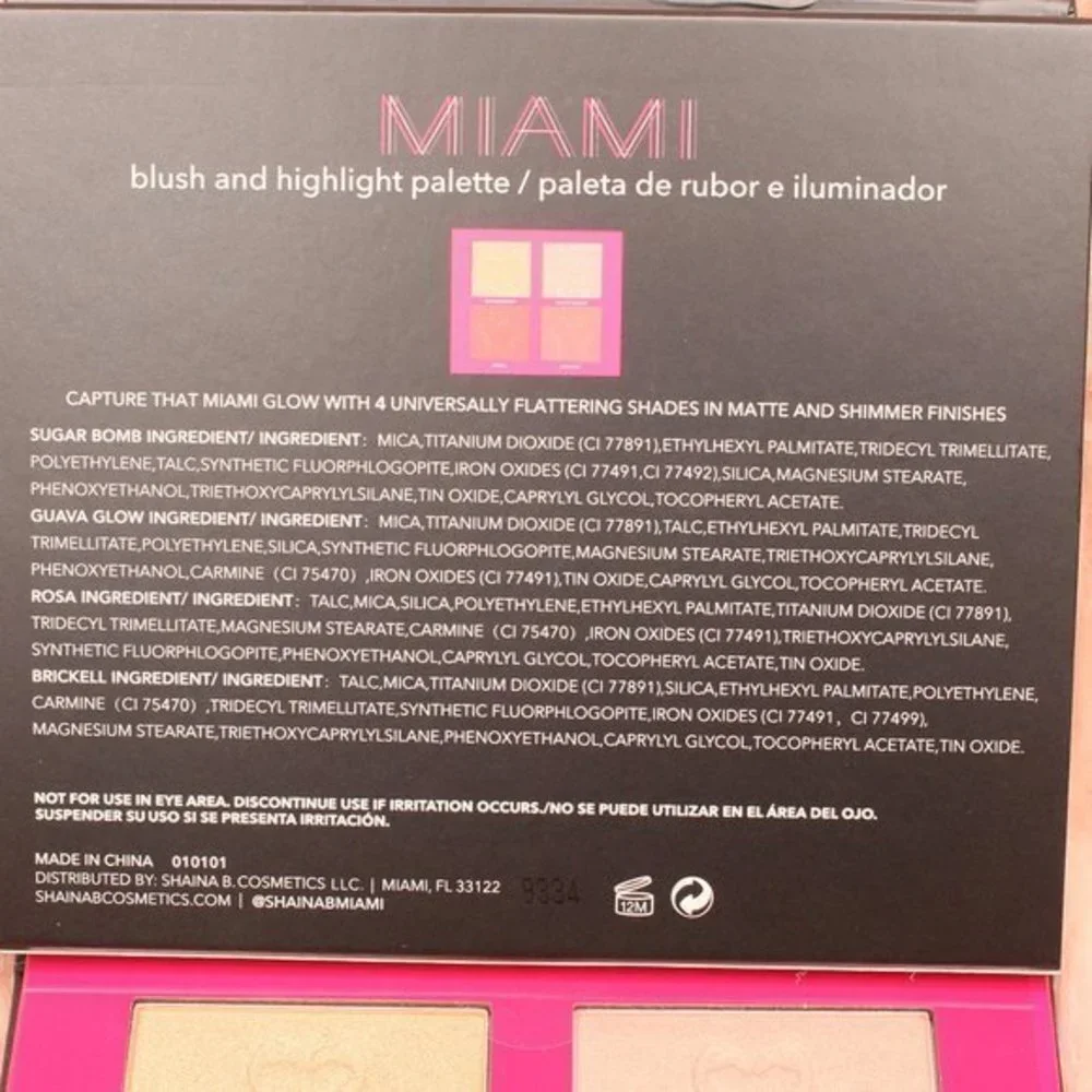 Shaina B. Miami Mini Blush Highlight Palet…